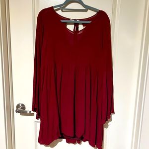 Altar’d State long sleeve wine dress